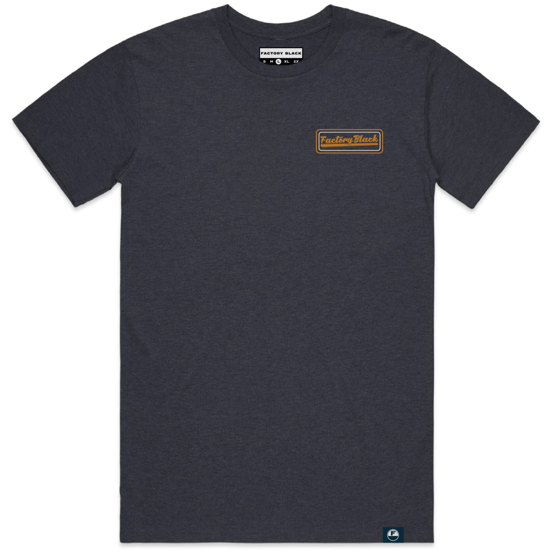 Double Square T-Shirt -Navy Heather