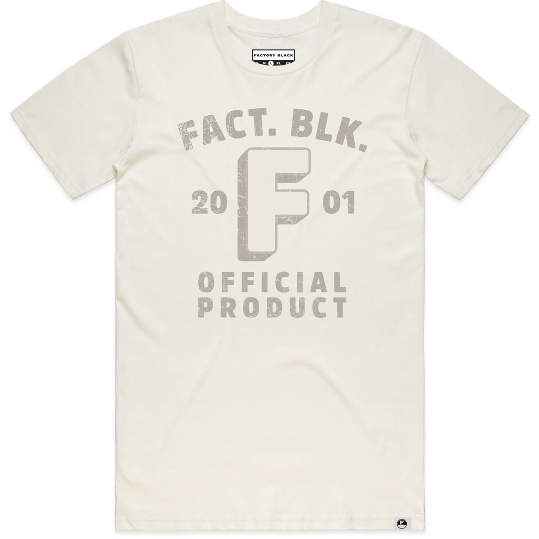 Fact Official Short Sleeved Tee-Natural