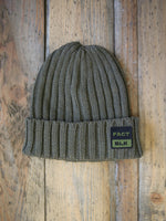 Load image into Gallery viewer, Factory Black Cable Knit Beanie- Army
