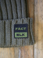 Load image into Gallery viewer, Factory Black Cable Knit Beanie- Army
