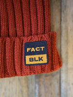 Load image into Gallery viewer, Factory Black Cable Knit Beanie - Rust
