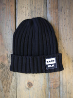 Load image into Gallery viewer, Factory Black Cable Knit Beanie - Black
