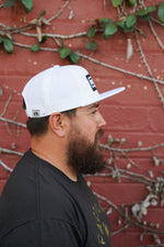 Load image into Gallery viewer, Alpha Dog Twill Snapback Hat - White
